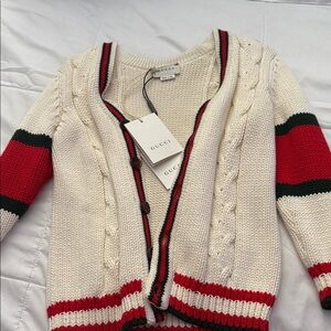 Gucci Kids Cream and Red Sweater